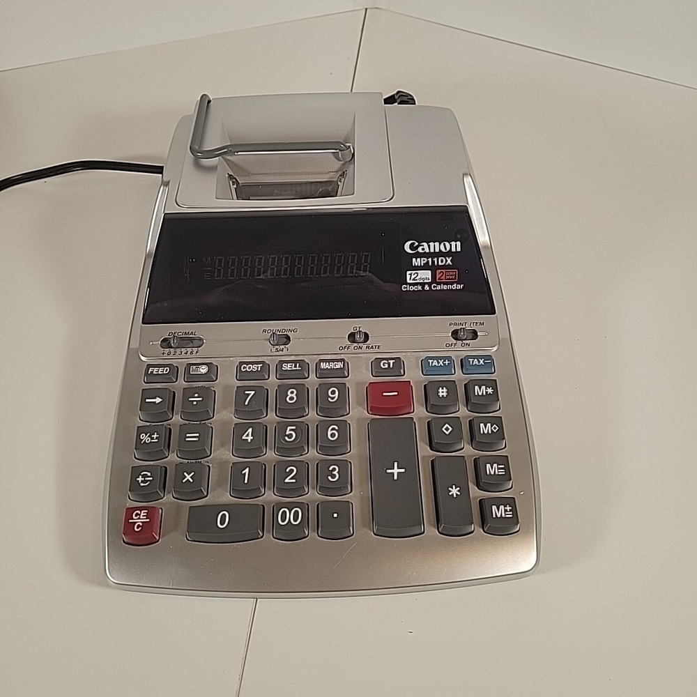 Canon MP11DX 2-Color Heavy‎ Duty Desktop Printing Calculator Tested Working